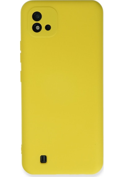 Realme C11 2021 Uyumlu Kılıf Nano İçi Kadife Silikon - Sarı