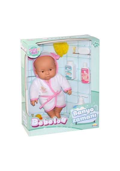 030031 Sunman, Bebelou Banyo Zamanı Bebek Seti, 35 Cm / +3 Yaş - Aıaı-888855 1 Adet