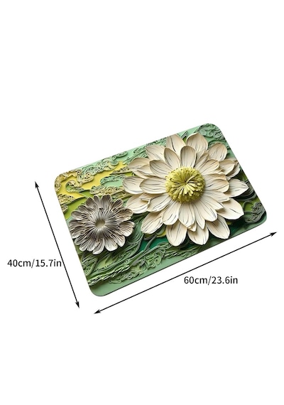 Banyo Paspası 40 X 60 Cm Kaymaz Hızlı Kuruyan Emici Zemin Paspası 3d Çiçek Desenli Banyo Duş Girişi, Küvet Ve Lavabo İçin Su Geçirmez Kaymaz Çiçekli Banyo Paspası Karışık-çok Renkli Banyo Paspası 40 X 60 Cm Kaymaz Hızlı Kuruyan Emici Zemin Paspası 3d Çiçek Desenli Banyo Duş Girişi, Küvet Ve Lavabo İçin Su Geçirmez Kaymaz Çiçekli Banyo Paspası Karışık-çok Renkli