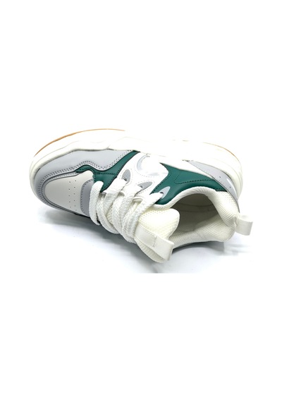 Cool Jacop Bağcık Görünümlü Cırt Cırtlı Sneaker Ortopedik Çocuk Spor Ayakkabı Yeşil