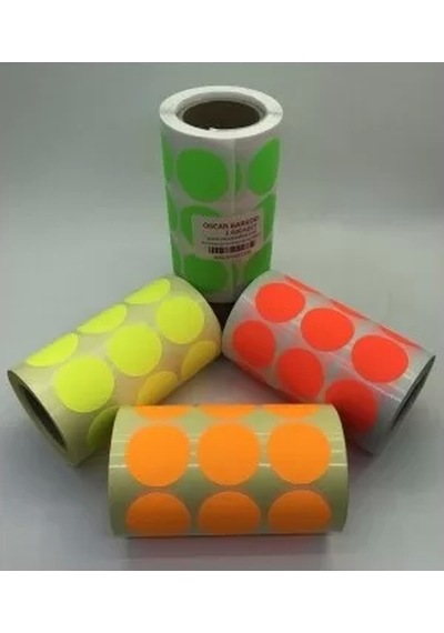 30mm Neon Etiket Sarı 1.000 Li Yeşil Diğer