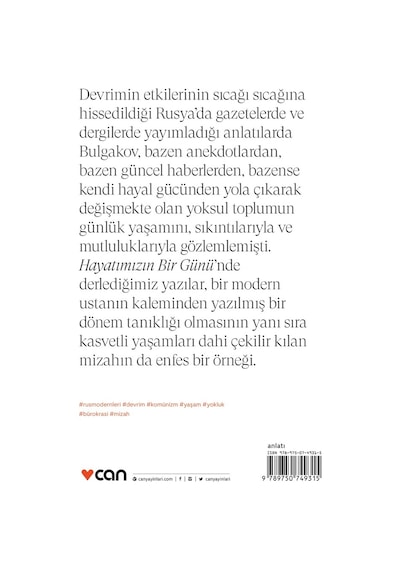 Hayatımızın Bir Günü - Mihail Bulgakov -  Can Yayınları
