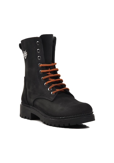 Ayakmod 90006-9 Siyah Nubuk İçi Polarlı Hakiki Deri Unisex Bot 001