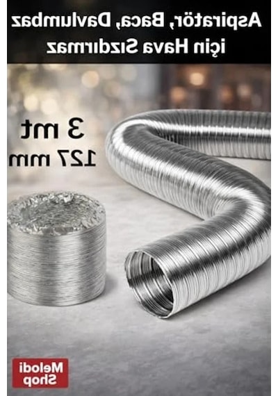Alüminyum Flex Aspiratör Borusu, 3 Metre Uzunluk, Isıya Dayanıklı