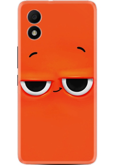 TCL 303 Kılıf Resimli Desenli Silikon Platinium Series Orange 1830
