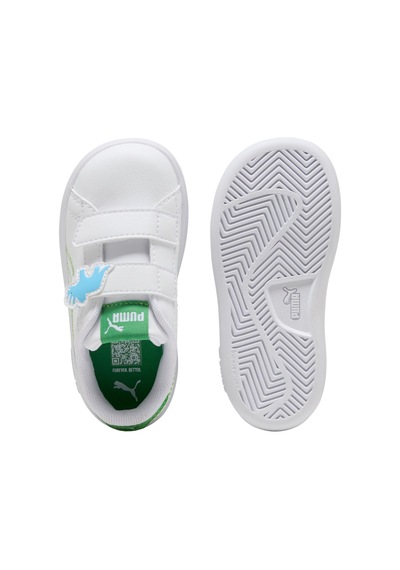 405637-01 Puma Smash 3.0 Dino V Inf Bebek Spor Ayakkabı Beyaz 405637-01 Beyaz - Yeşil