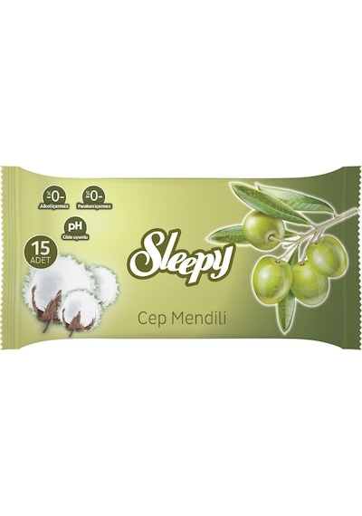 Sleepy Doğal Zeytinyağlı Ve Pamuklu Cep Mendili 4X3X15 (180 Yaprak) Sleepy Doğal Zeytinyağlı Ve Pamuklu Cep Mendili 4X3X15 (180 Yaprak)