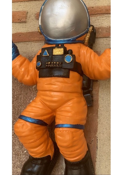 Astronot Duvar Biblo Uzay Turuncu