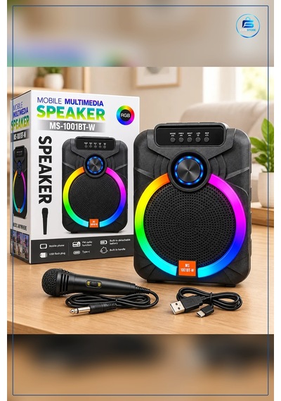 Bluetooth Hoparlör " Karaoke Mikrofonlu Şarjlı Rgb Taşınabilir Se
