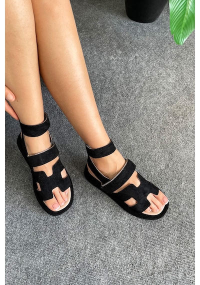 Helly Marka Model Premium Bantlı Sandalet Siyah siyah