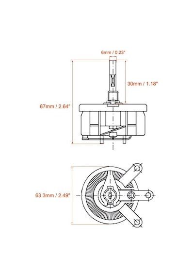 10R 50W BC1 Reosta Direnç - Potansiyometre