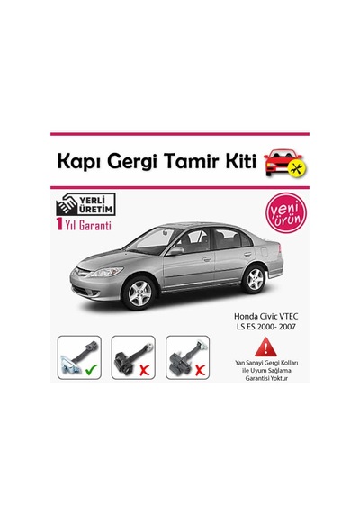 Barrer Honda Civic LS ES Kapı Gergi (Limitör) Tamir Kiti (2 Kapı Set)