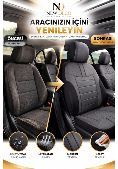 Mitsubishi L200 Çift Kabin Uyumlu Jakar Arabiyeli Oto Koltuk Kılıfı Airbag Uyumlu Lüks Seri Tam Set 34957658