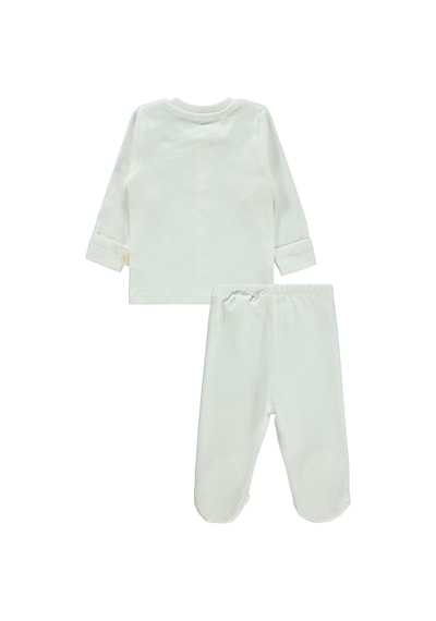 Civil Baby Bebek Organik Pijama Takımı 0-6 Ay Ekru 22330R024SS1-3 Ekru