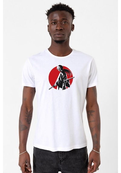 Rurouni Kenshin Samurai Logo Beyaz Erkek Bisikletyaka Tshirt Çok Renkli Rurouni Kenshin Samurai Logo Beyaz Erkek Bisikletyaka Tshirt Çok Renkli