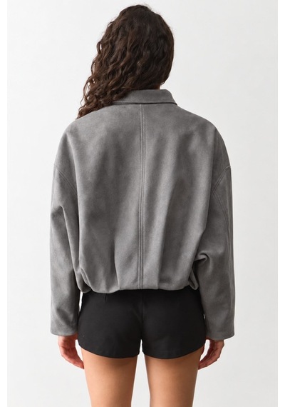 Madmext Füme Süet Bomber Kadın Ceket Mg2903