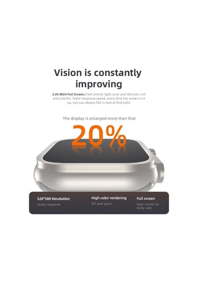 Gs8 Watch 8 Ultra Akıllı Saat Türkçe Siri Özellikli Watch 2.02 Inc Beyaz
