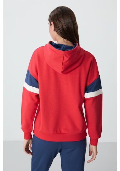 Tommy Life Fiesta Kompakt Pamuklu Kalın Pürüzsüz Dokulu Kapüşonlu Oversize Fit Kadın Sweatshirt - 97290 Kırmızı Tommy Life Fiesta Kompakt Pamuklu Kalın Pürüzsüz Dokulu Kapüşonlu Oversize Fit Kadın Sweatshirt - 97290 Kırmızı