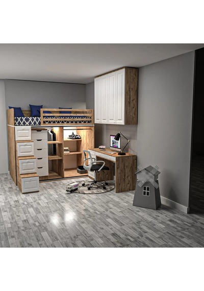 Succle Genç Odası Takımı Mdf Antrasit Succle Genç Odası Takımı Mdf Antrasit