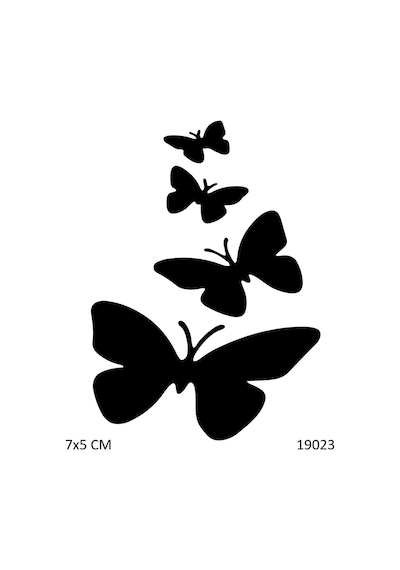 Airbrush Tattoo Kelebek Geçidi Yapışkanlı Stencil Süsleme Ve Boyama Kalıbı