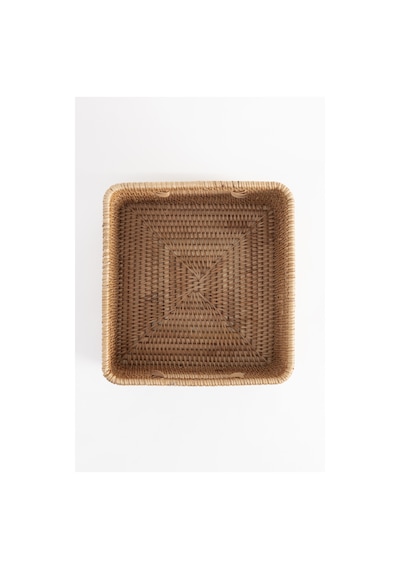 Meander Rattan Küçük Boy Saklama Kutusu & Dekoratif Sepet 27x25x1 Natural