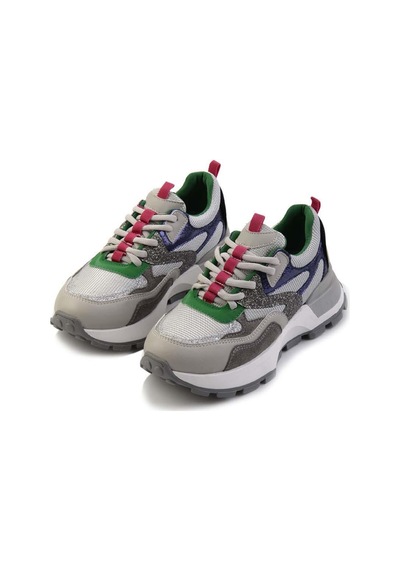 Bambi Gri Yeşil Kadın Sneaker K01429160009 Gri Yeşil