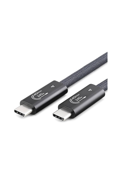 Type-c Usb4 40 Gbps 240w 8k 60 Hz Şarj Ve Data Kablosu 0.5 M Siyah Hdx7885 Evimdeyokyok