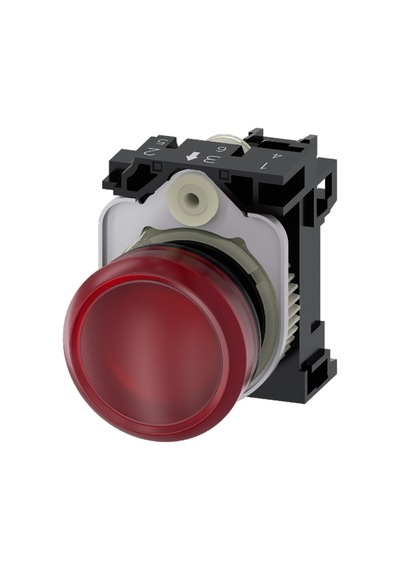 Siemens 3su1156-6aa20-1aa0 - 22mm Metal 230vac Kırmızı Komple Sinyal Lambası