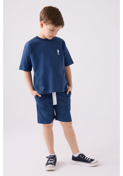 U.S. Polo Assn. Erkek Çocuk Mavi Bermuda Takım 5274-43959 Mavi