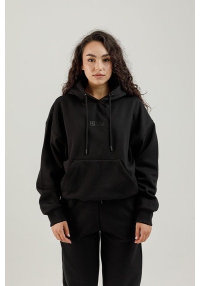 Airlife Bolder Fz.7 Kanguru Cepli Kadın Kapüşonlu Sweatshirt Siyah