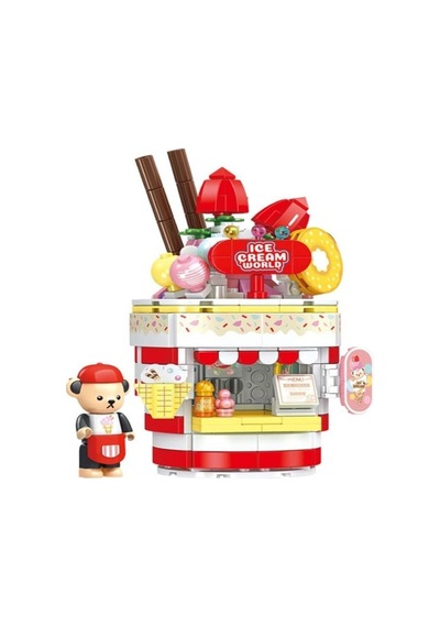 P881202 Panlos Teddy Dondurma Salonu 369 Parça Block Oyuncak