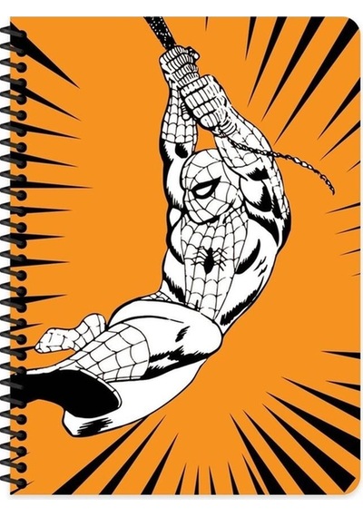 Marvel Seri 20x28 Cm Çizgisiz Telli Defter 80 Yaprak Karton Kapak Çok Renkli