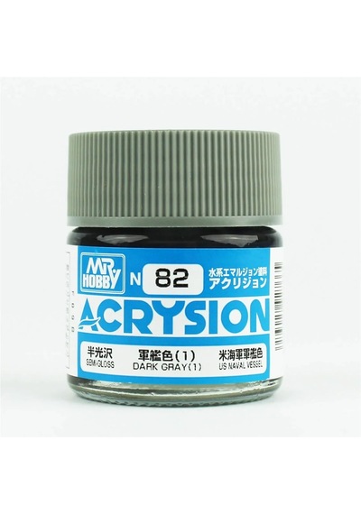 Mr.hobby N-082, 10 Ml. Dark Gray 1 Acrysion Maket Boyası Standart