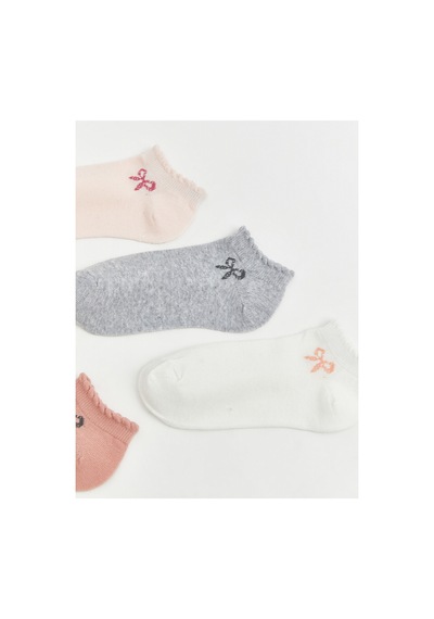 LC Waikiki Alıta Cıty Farkıyla Lcw Kids Pembe Desenli Kız Çocuk Patik Çorap Pembe - 925405227 Pembe