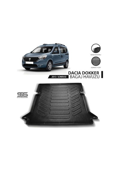 Dacia Dokker Bagaj Havuzu 2013 Sonrası Havuzlu Bagaj Paspası