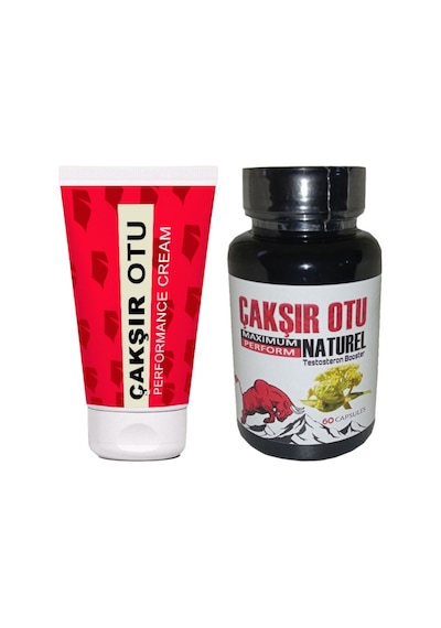 Çakşır Otu Kremi 2 Adet Erkeklere Özel 3 Etki Birden Formüllü 50 Ml + 60 Lı Çakşır Otu Kapsülleri