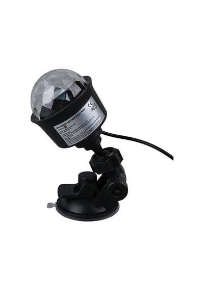 Ledx Al-kx-6889 Projeksiyon Atmosferli Usbli 4 Watt Şarjlı Sihirli Rgb Led Disko Topu Siyah