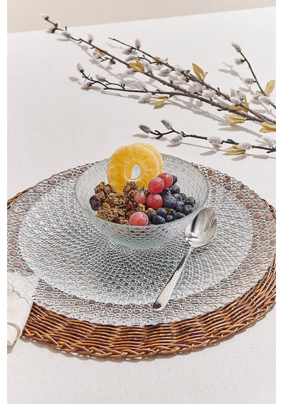 Pasabahce Rattan Tabak 28 Cm - 1 Adet Şeffaf