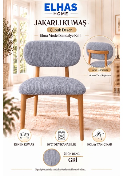 Jakarlı Kumaş Çubuk Desen Tam Kaplama Elma Model Sandalye Kılıfı 2 Parça 1 Adet Çubuk Desen - Gri - 937448492 Çubuk Desen - Gri Jakarlı Kumaş Çubuk Desen Tam Kaplama Elma Model Sandalye Kılıfı 2 Parça 1 Adet Çubuk Desen - Gri - 937448492 Çubuk Desen - Gri