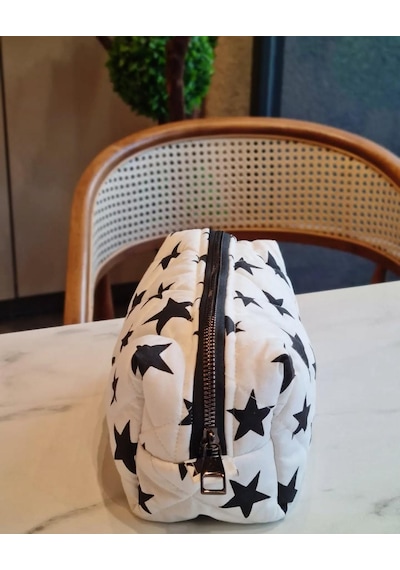 Meryy Collectıon Makyaj Organizer Çanta Yıldız Desenli