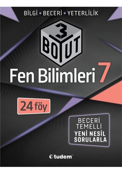 7 Sınıf Fen Bilimleri 3 Boyut Soru Bankası Tudem Yayınları