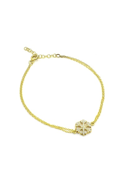 Brezza Lusso Jewelry Kar Tanesi Sarı Renk Kadın Gümüş Bileklik