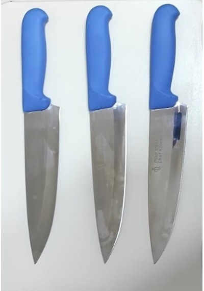 Şef Bıçağı - Moor Steel - Bursa 3'lü Set Mavi