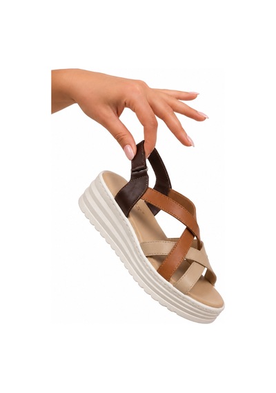 Anavelle Ortopedik Platform Sandalet Çapraz Bantlı Ayarlanabilir Rahat Günlük Yazlık Sandalet Kahve-taba-bej Anavelle Ortopedik Platform Sandalet Çapraz Bantlı Ayarlanabilir Rahat Günlük Yazlık Sandalet Kahve-taba-bej