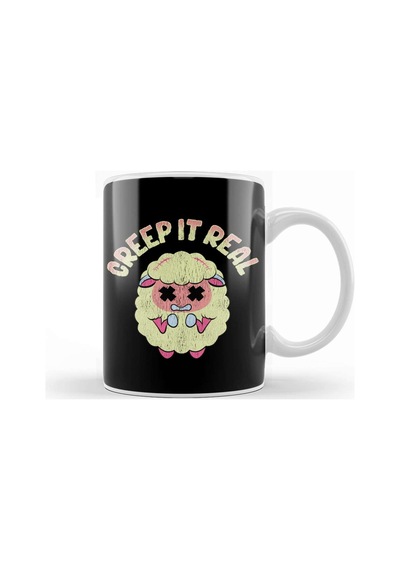 Cute & Funny Creep It Real Creepy Sheep Pun Kupa Bardak Porselen Karışık