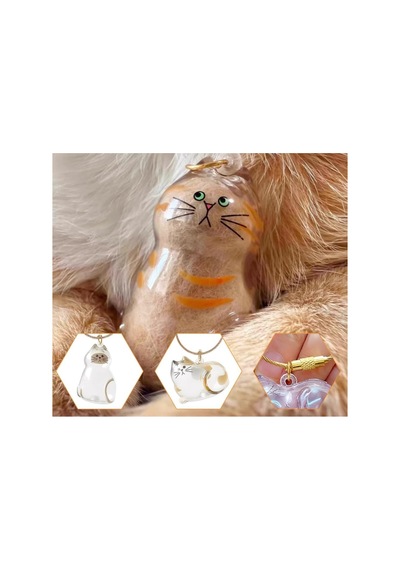 Kedi Şeffaf Anı Anahtarlığı - Kedi Figürlü - Karışık Model