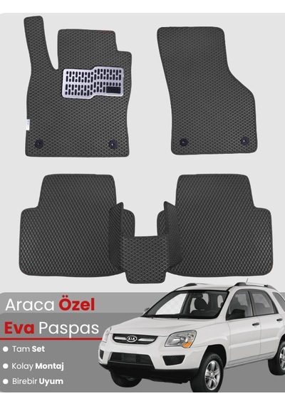 Kia Sportage 2004-2010 Uyumlu Eva Paspas Tam Set Araca Özel,kolay Montaj,su Geçirmez 991