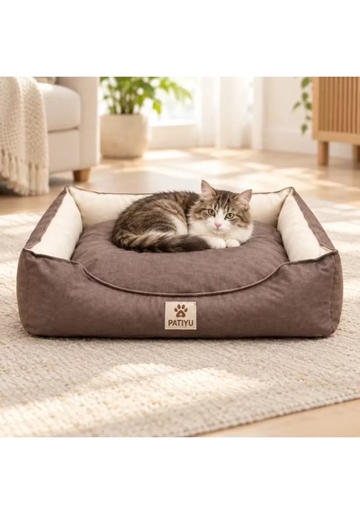 Kedi Köpek Yatağı Aura Premium Yatak - Kahverengi / Large