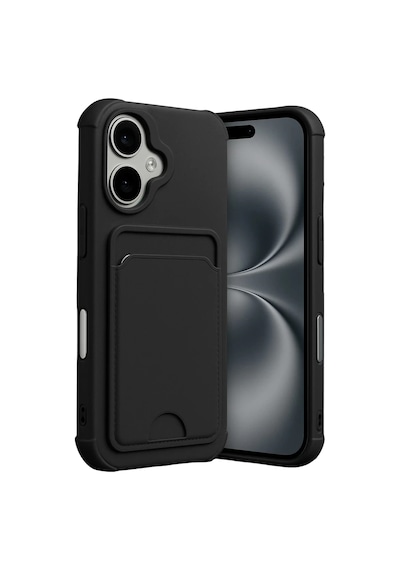 Mey İthalat Apple iPhone Uyumlu. 17 Kelvin Kartvizitli Silikon - Siyah