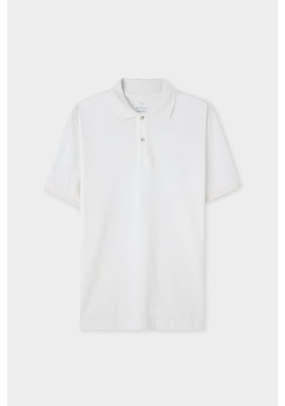 D's Damat Ds Damat Regular Fit Beyaz Pike Dokulu %100 Pamuklu T-shirt 4hc140211213m 801